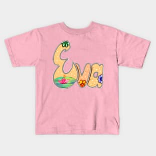 Eva Girls and womens Personalized Custom name Eva Kids T-Shirt